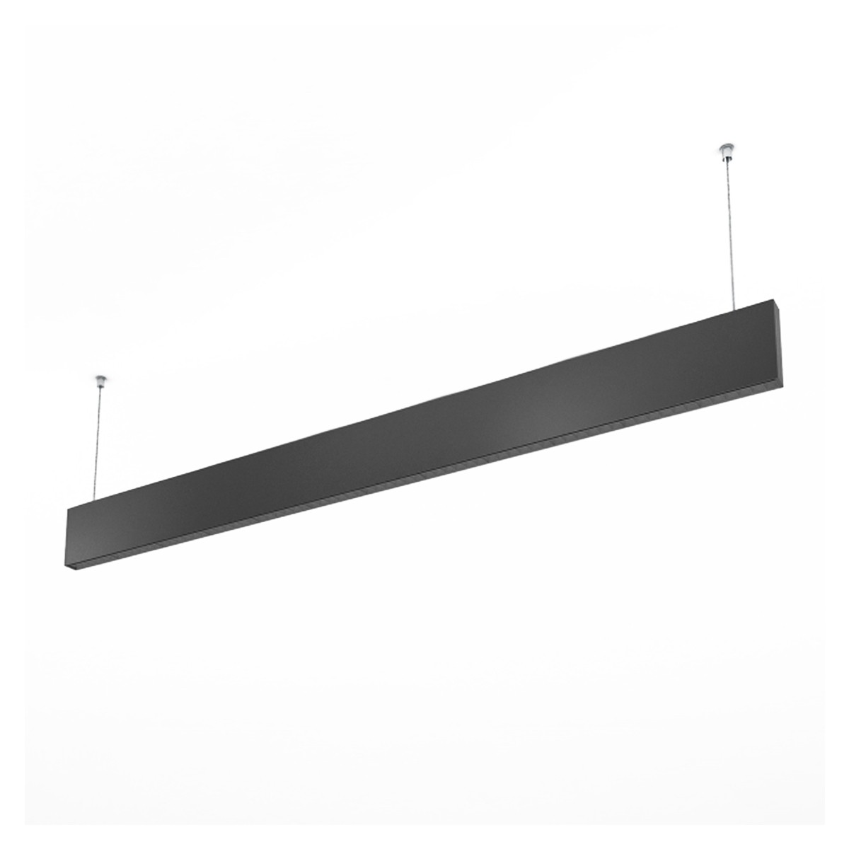 Office pendant light restaurant bar linear LED strip grille light simple without main light aluminum